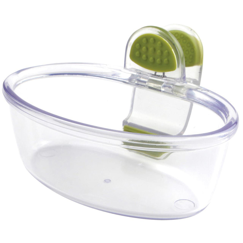 104687-dexas-klipkup-18cm-plastic-2-cup-serving-dip-container-clear-green