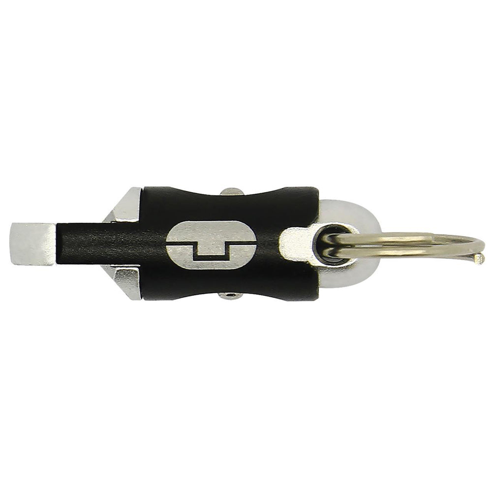 112221-connect-aluminum-carabiner-locklip-micro-key-holder-black-silver-14cm