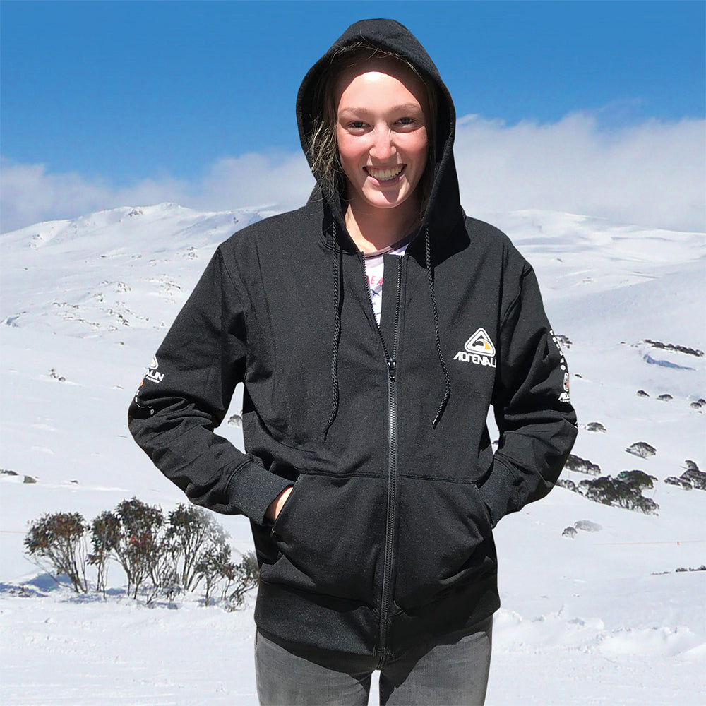 Adrenalin Black Thermal Outdoor Jacket Large 2P Thermo Shield Zip-Front Hoodie — image 2