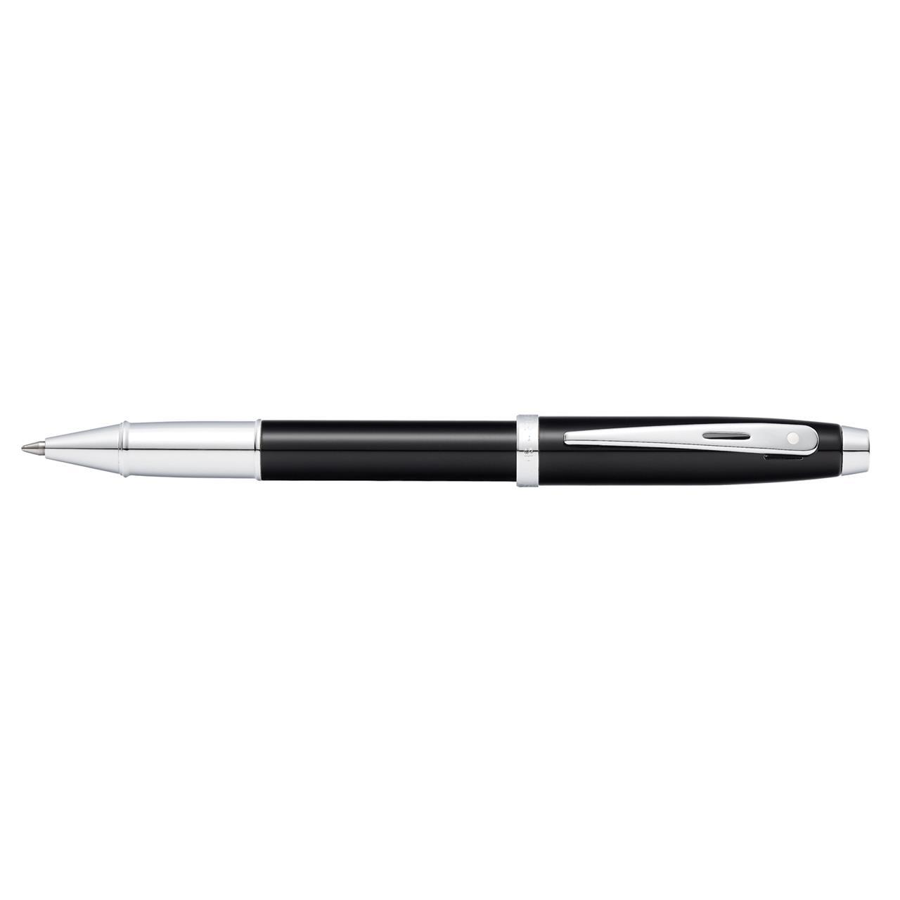 117856-sheaffer-100-roller-ball-pen-lacquer-chrome-plate-black