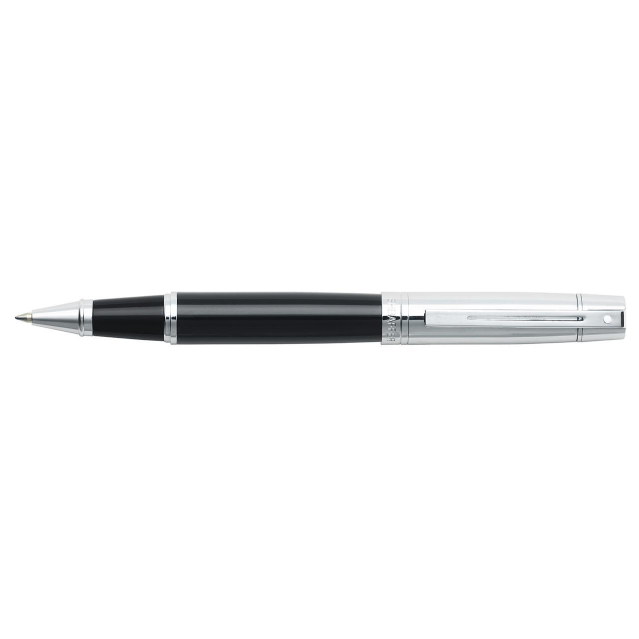 112463-sheaffer-300-gloss-roller-ball-pen-black-chrome-trim-cap