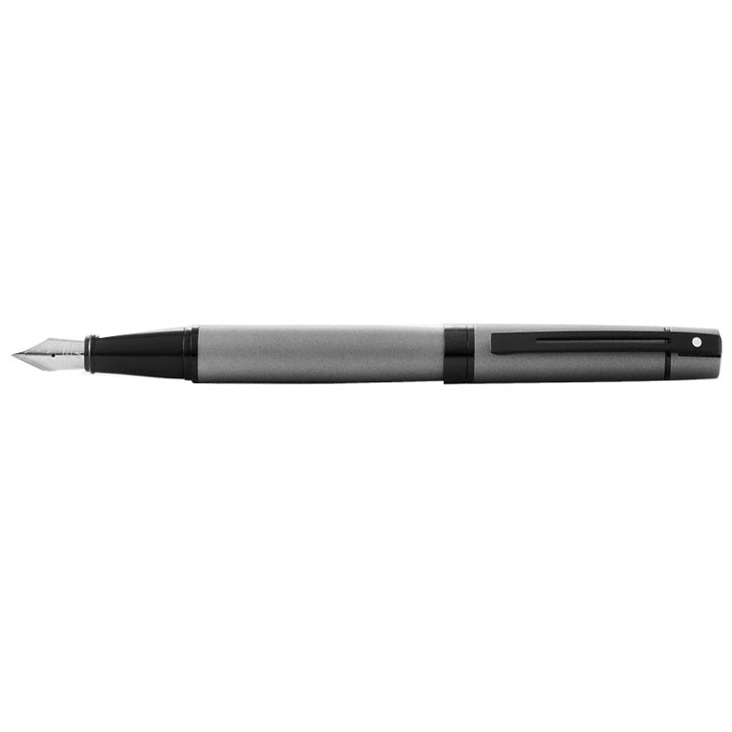 121437-sheaffer-300-fountain-pen-medium-nib-matt-grey-black-trim