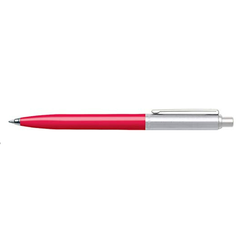 115346-sheaffer-ball-point-pen-deep-pink-resin-bar-chrome-cap