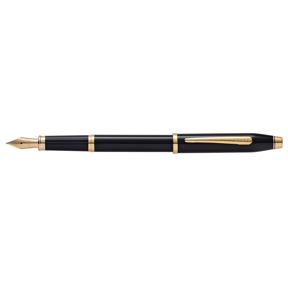 119703-cross-century-ii-fountain-pen-fine-nib-23kt-black-lacquer