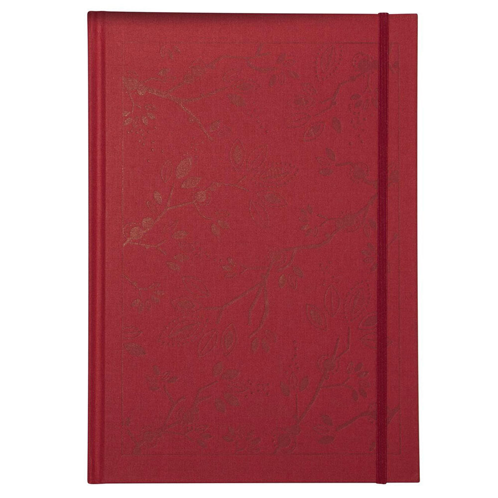 109143-lantern-studios-a4-journal-notebook-hardcover-stationery-foil-leaf-red