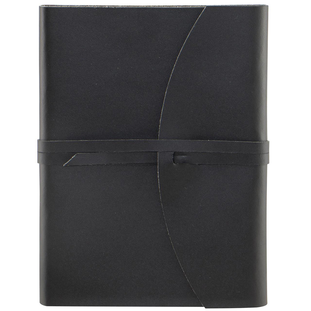 109166-lantern-studios-a5-wrap-journal-notebook-stationery-black