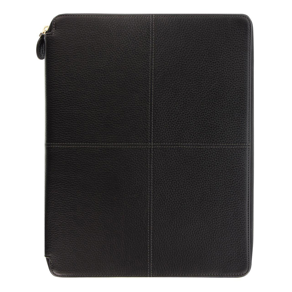 110936-filofax-classic-stitch-a4-writing-folio-notebook-soft-zip-leather-black