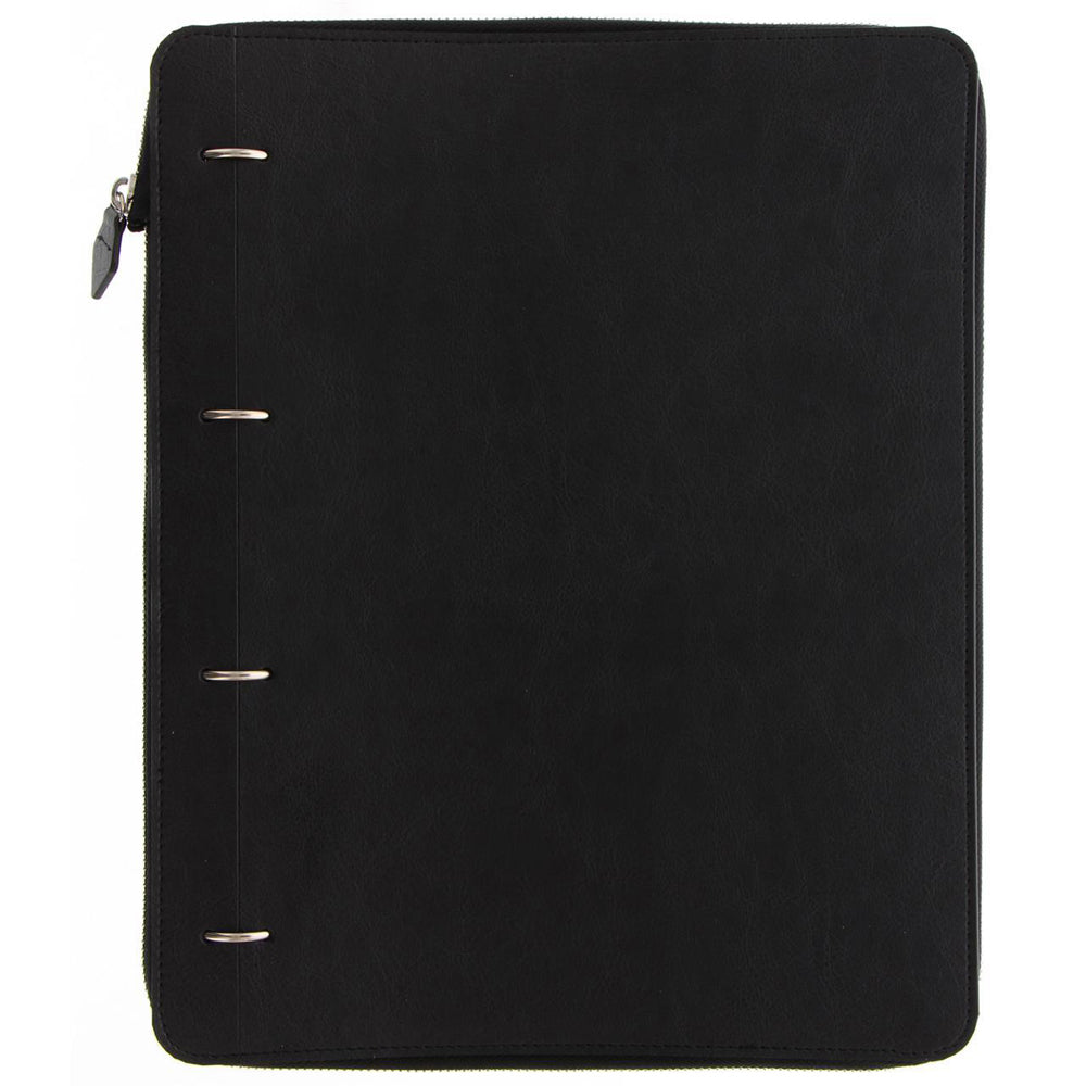 101501-filofax-classic-a4-clipbook-zip-organiser-monochrome-black