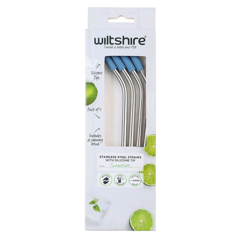44097-4pc-wiltshire-stainless-steel-drinking-straws-with-silicone-tips