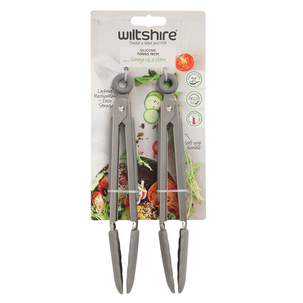 43773-2pc-wiltshire-mini-silicone-kitchen-serveware-tongs-18cm