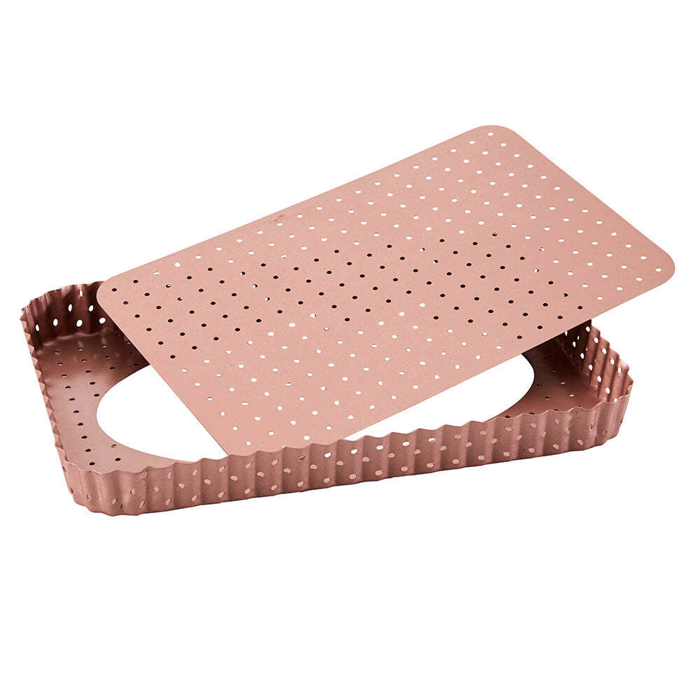 40717-wiltshire-rose-gold-non-stick-perforated-rectangular-tart-pan-30-5x20cm