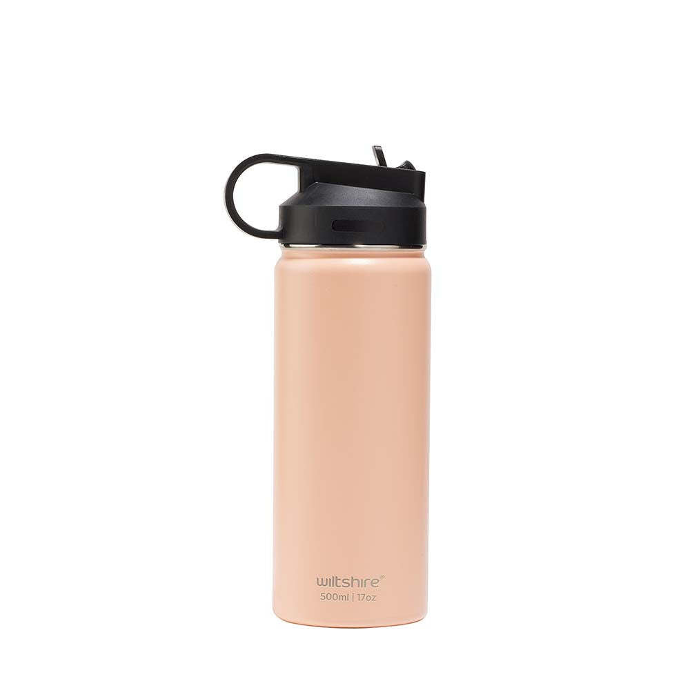 48178-wiltshire-insulated-wide-stainless-steel-drinking-water-bottle-peach-500ml