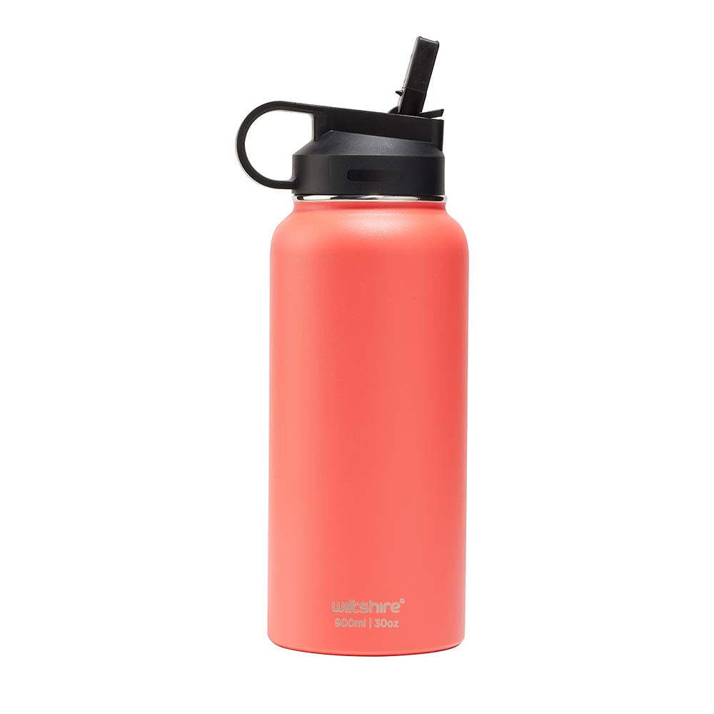 48182-wiltshire-insulated-reusable-stainless-steel-bottle-coral-900ml