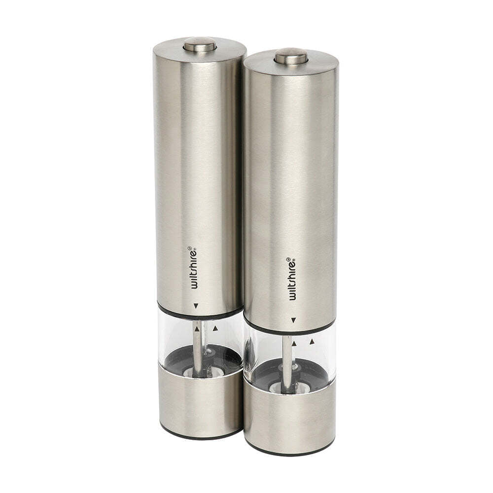 48068-2pc-wiltshire-electric-stainless-steel-salt-pepper-grinder-mill-set-22cm