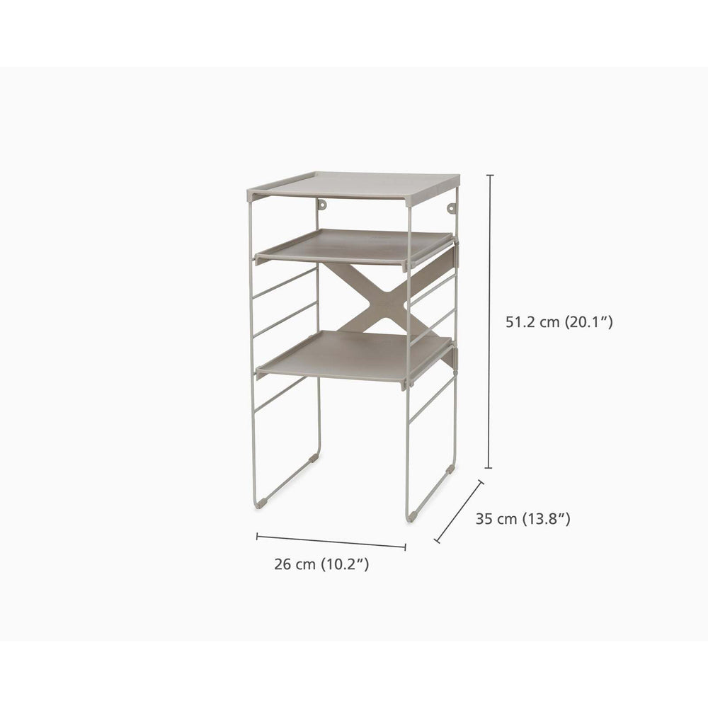 55008-joseph-joseph-level-adjustable-single-shoe-rack-steel-51cm-ecru