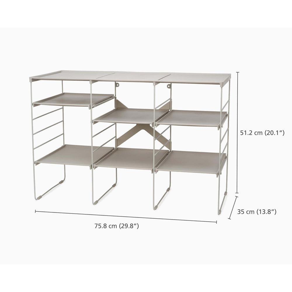 55009-joseph-joseph-level-plus-adjustable-triple-shoe-rack-51cm-ecru
