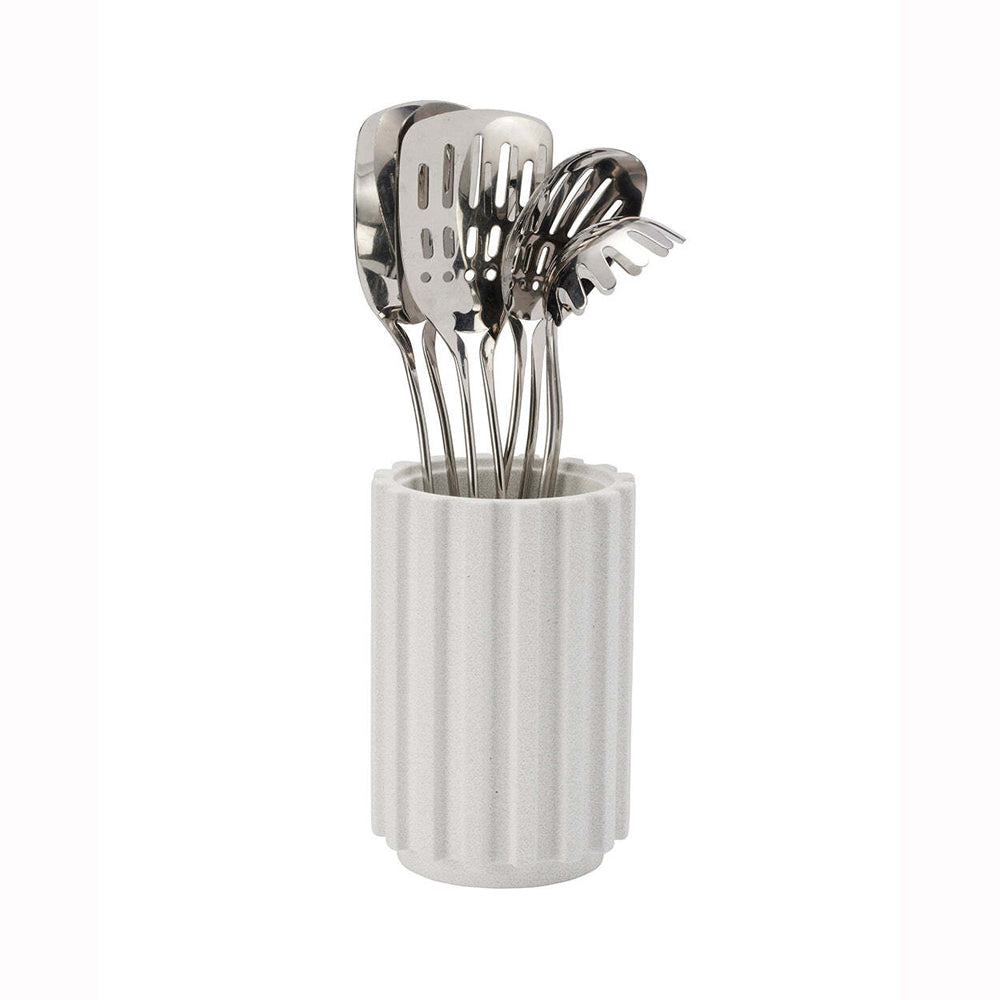 41527-furi-pro-radial-stone-utensil-holder-snow-terrazzo-19-5cm