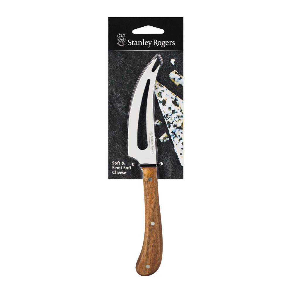 50763-stanley-rogers-pistol-grip-slotted-soft-cheese-knife-acacia