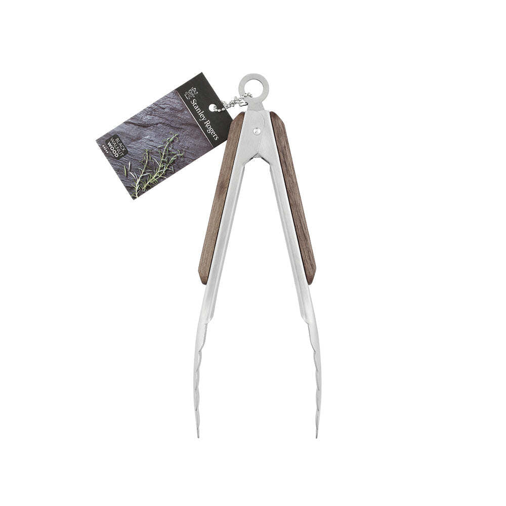 44044-stanley-rogers-black-walnut-stainless-steel-tongs-23cm