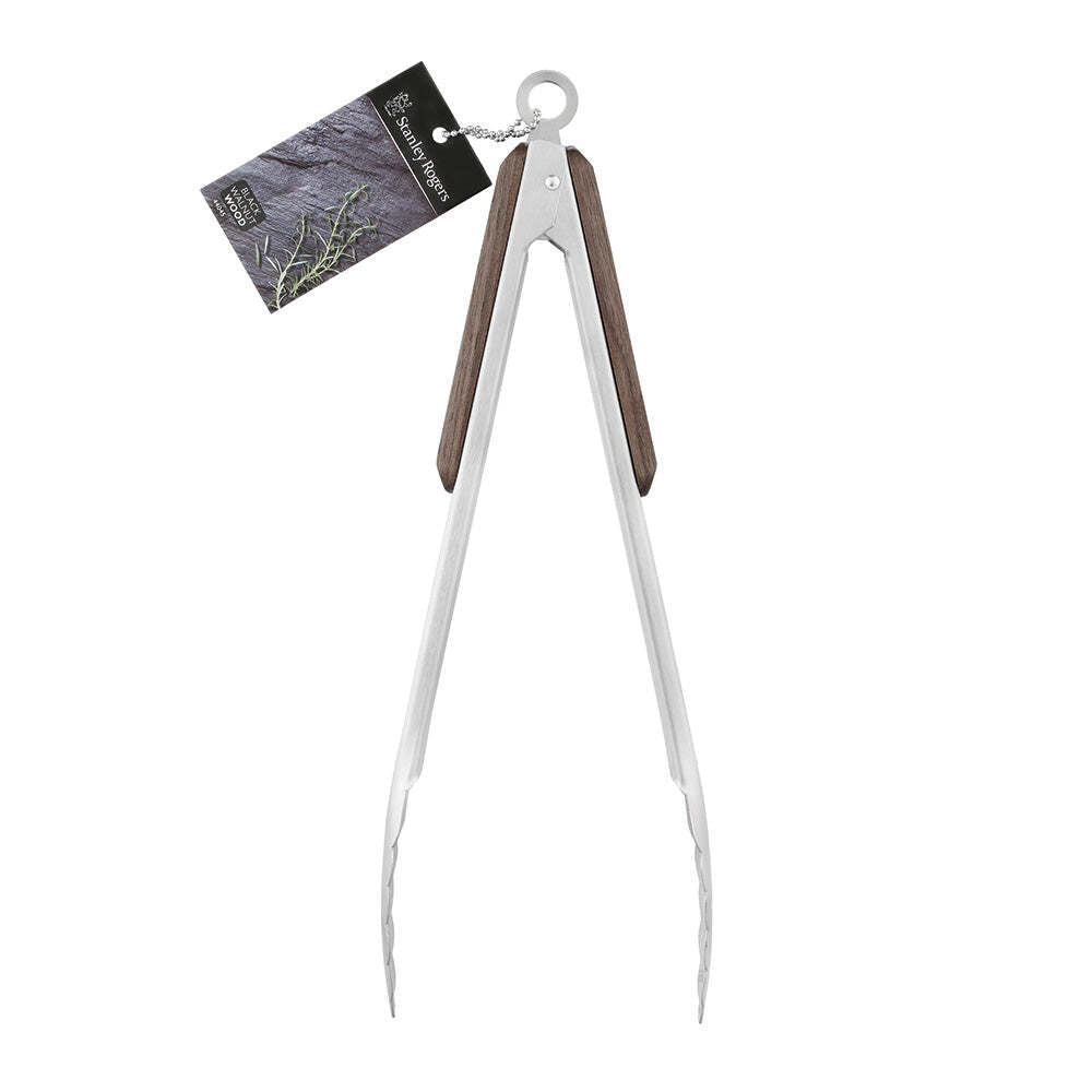 44045-stanley-rogers-black-walnut-stainless-steel-tongs-30cm
