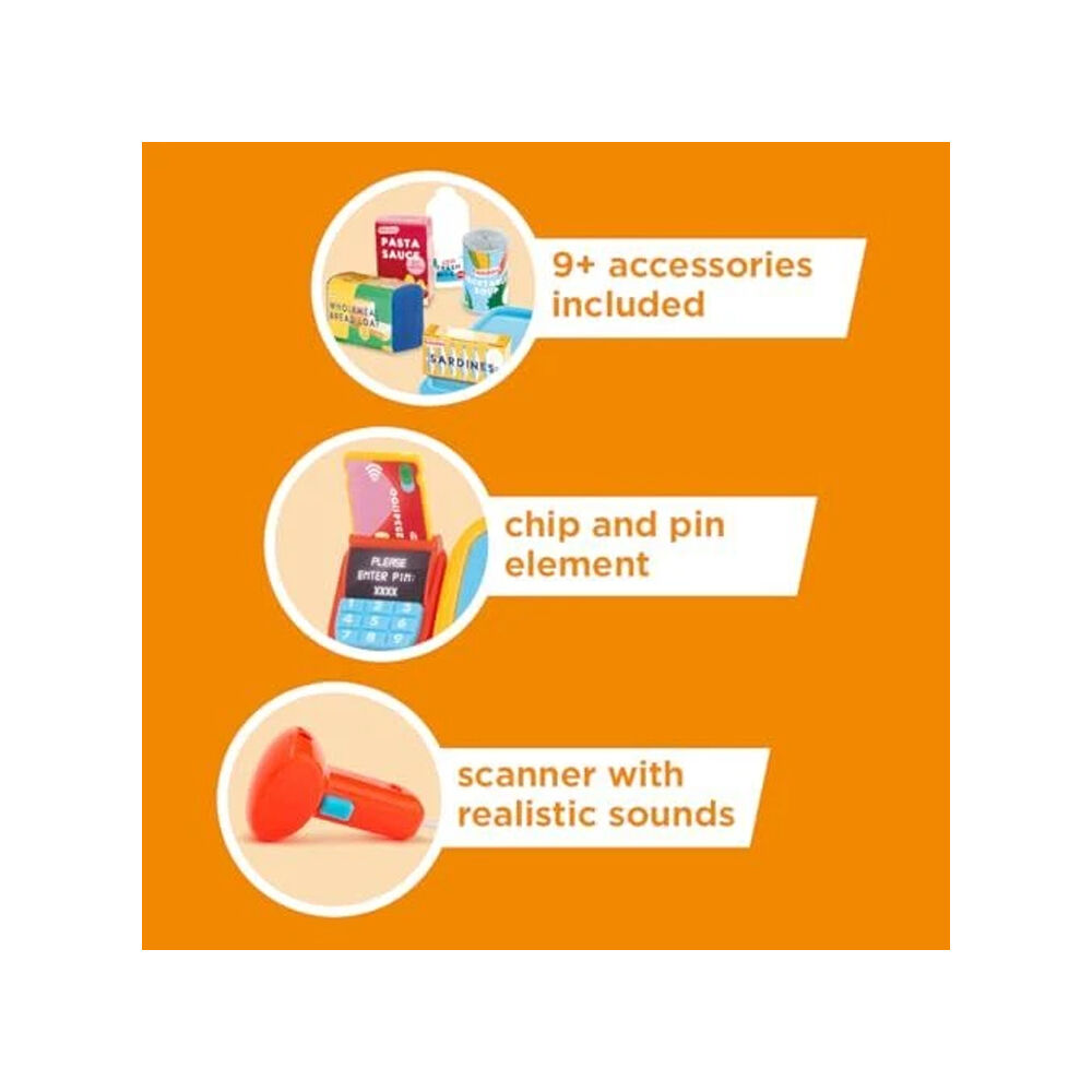 Casdon Kids 3y+ Cash Register Pretend Play Toy Supermarket Checkout Till — image 5