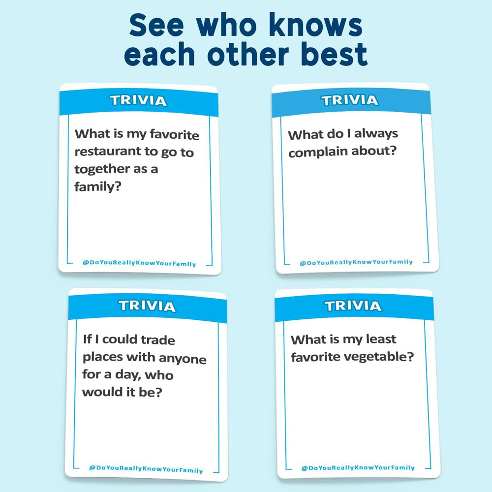 Moose Games Do You Really Know Your Family Tabletop Pary Game 8y+