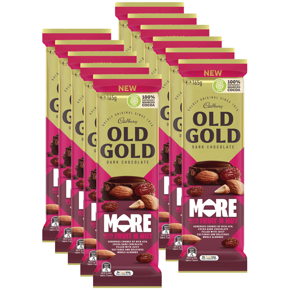 4279463-11pc-cadbury-old-gold-fruit-nut-165g-chocolate-confectionery