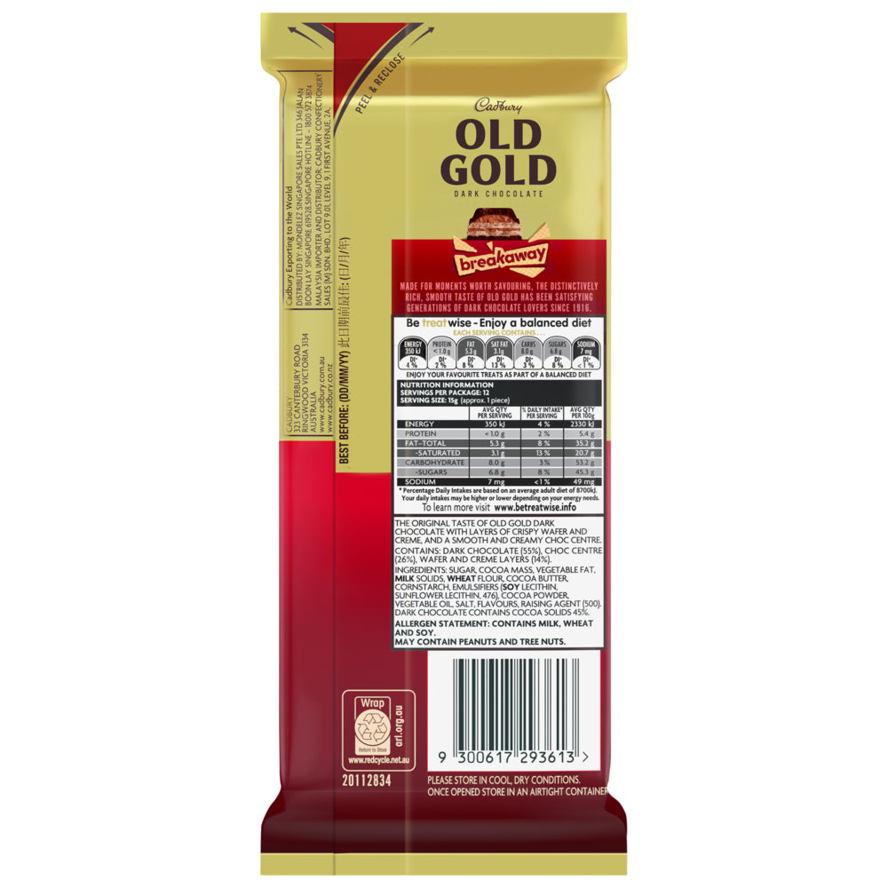 4266523-13pc-cadbury-old-gold-breakaway-tablet-180g-chocolate-confectionery