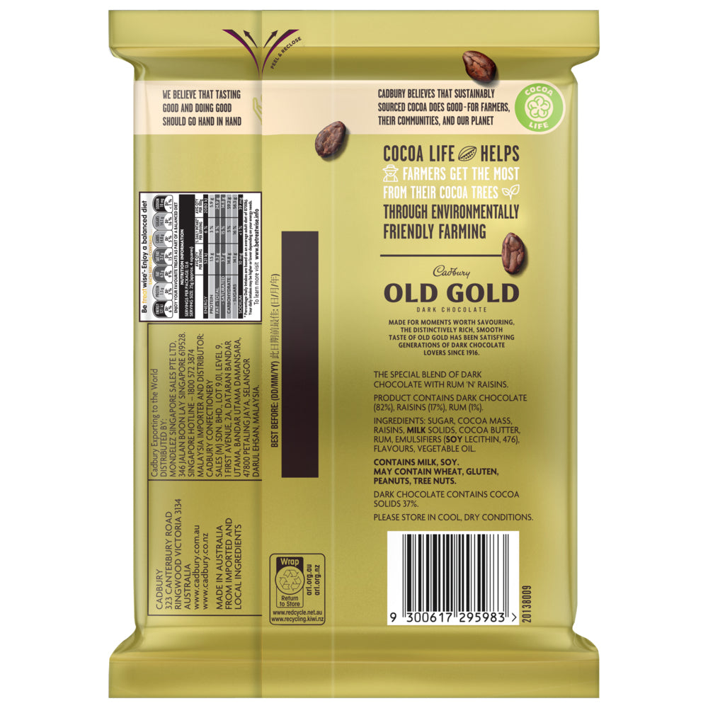 4276927-11pc-cadbury-old-gold-rum-raisin-block-315g-chocolate-confectionery