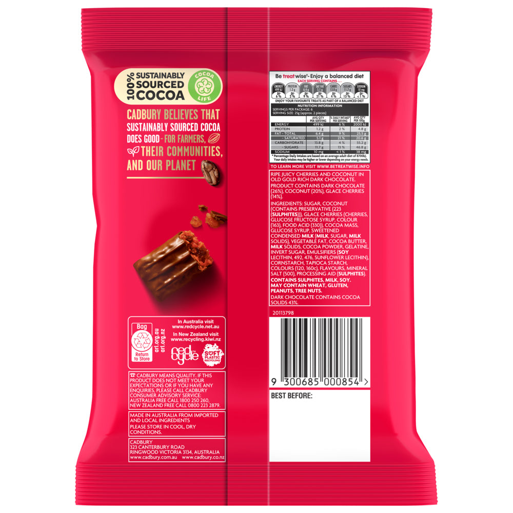 4302796-12pc-cadbury-cherry-ripe-minis-150g-chocolate-confectionery