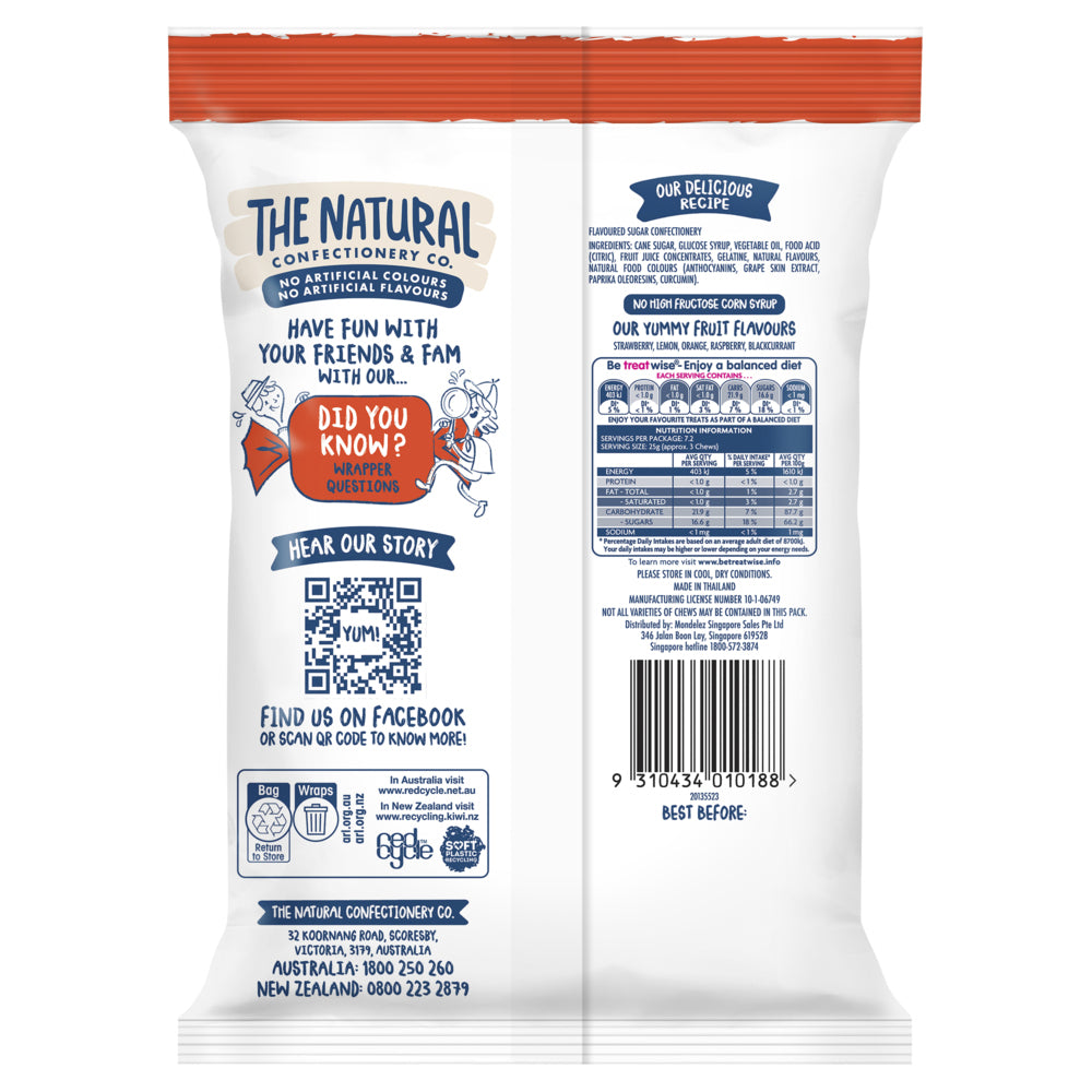 4303632-12pc-the-natural-confectionery-co-chews-fruity-mix-180g