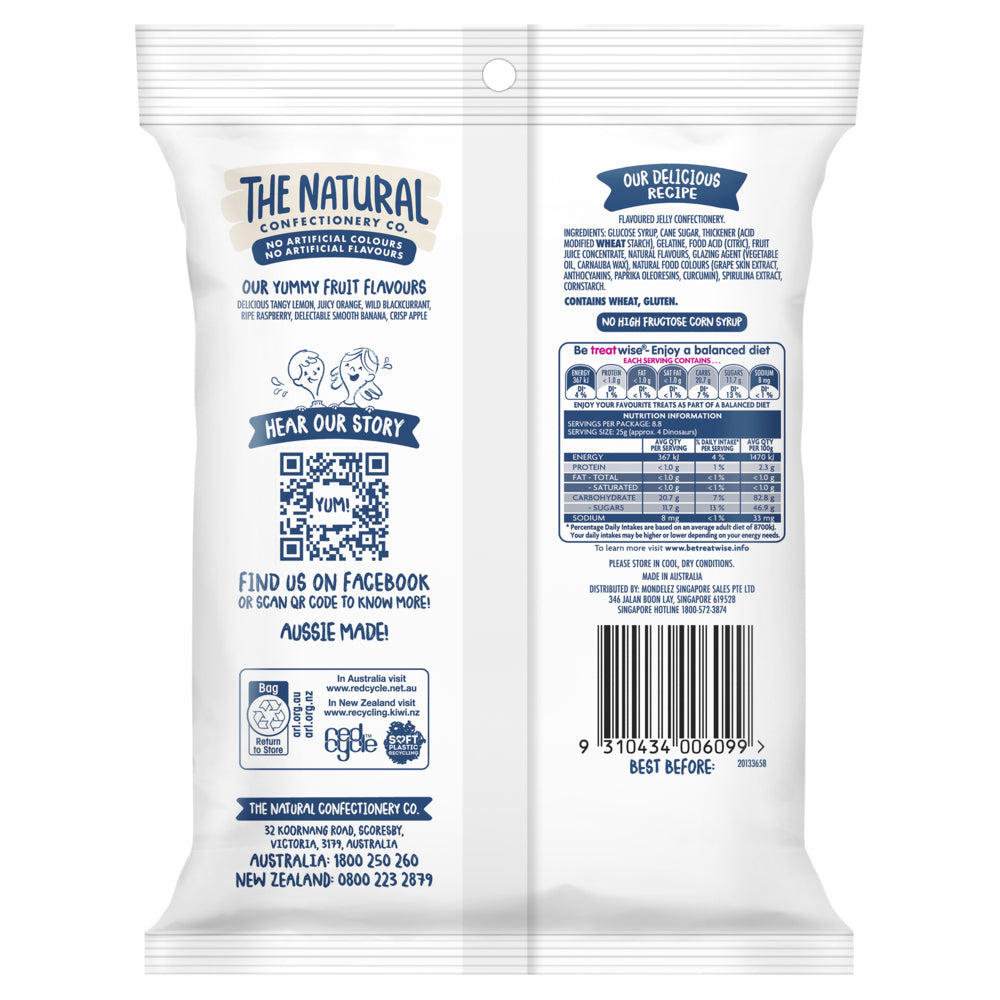 4303650-18pc-the-natural-confectionery-co-dinosaurs-220g