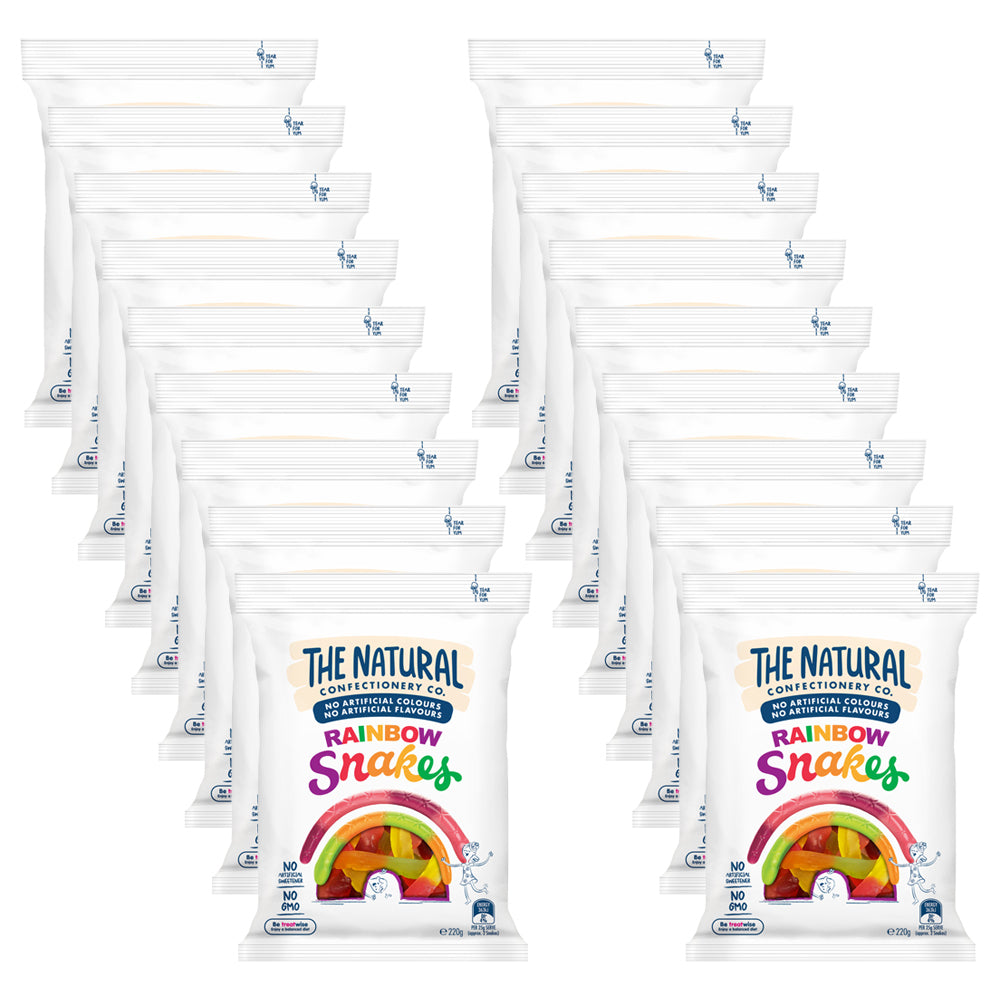 4303951-18pc-the-natural-confectionery-co-rainbow-snakes-220g