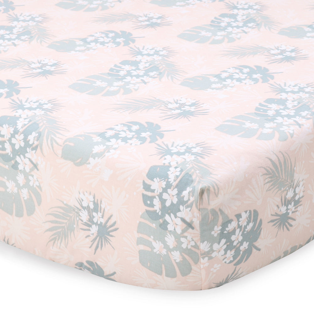 3284fs-4-little-haven-baby-infant-cotton-fitted-cot-sheet-botanical-leaf-135cm