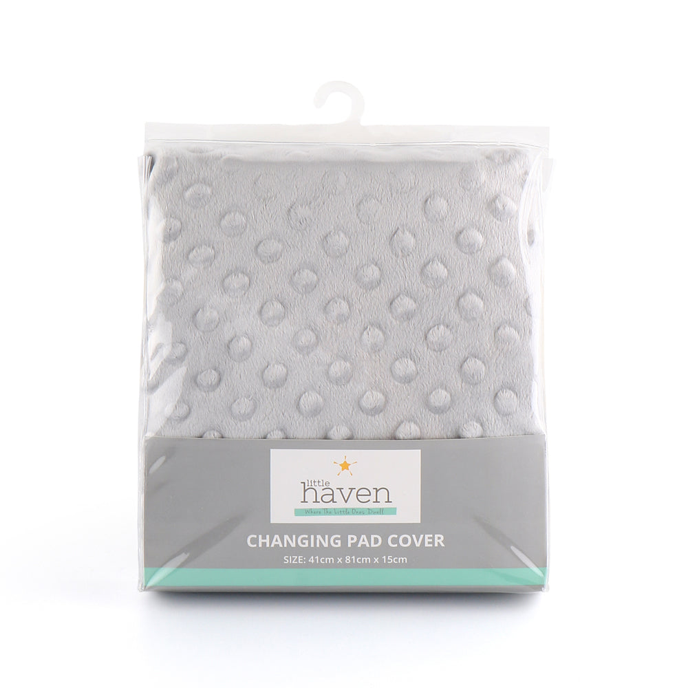 3423cpc-little-haven-baby-infant-change-pad-cover-dot-velour-81cm-grey
