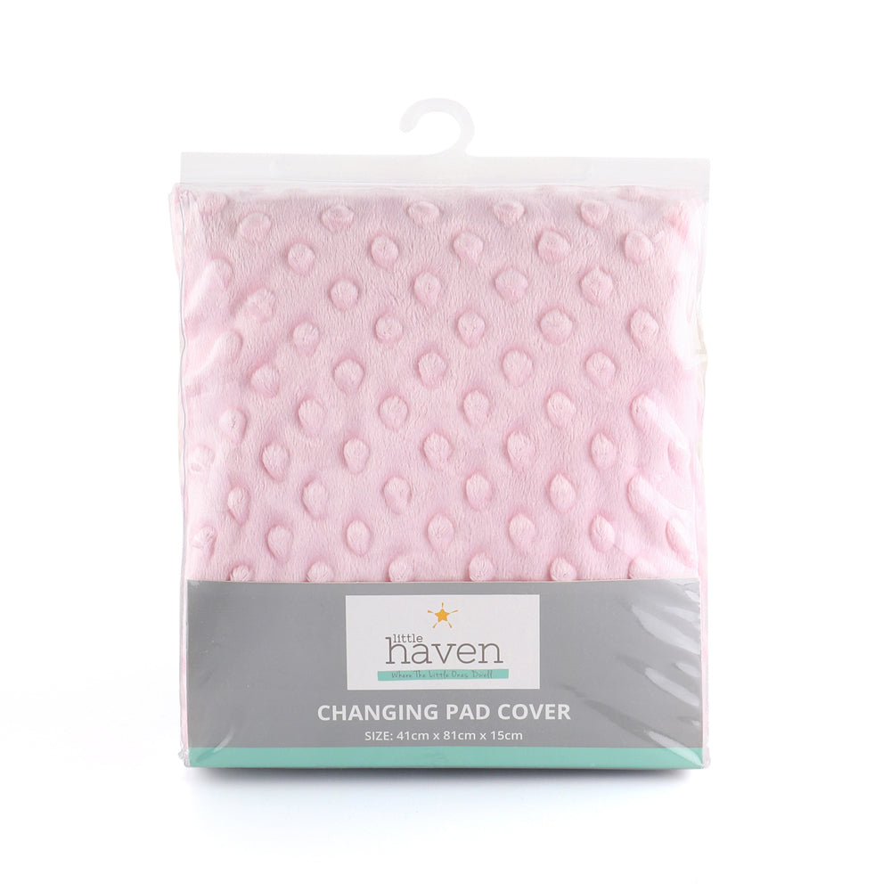 3425cpc-little-haven-baby-infant-change-pad-cover-dot-velour-81cm-pink