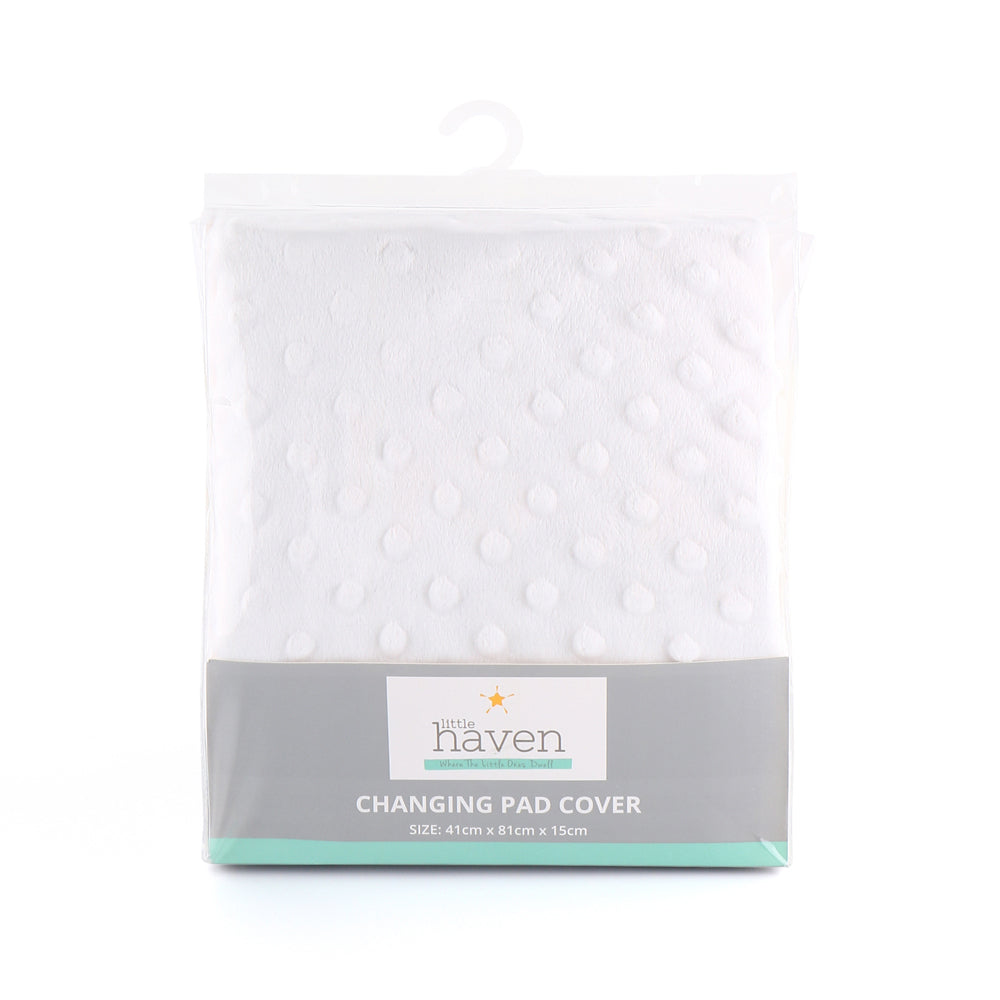 3424cpc-little-haven-baby-infant-change-pad-cover-dot-velour-81cm-white