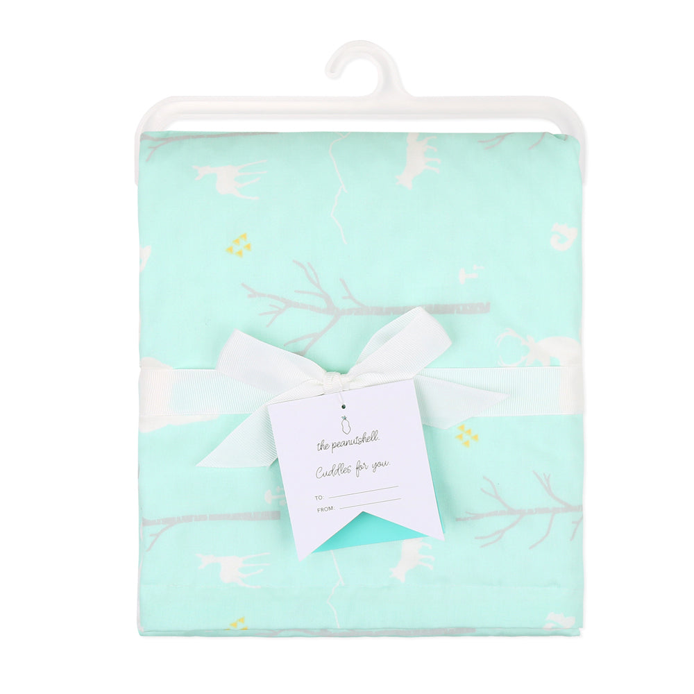 1719bl-the-peanutshell-101cm-cotton-nursery-blanket-mint-woodland