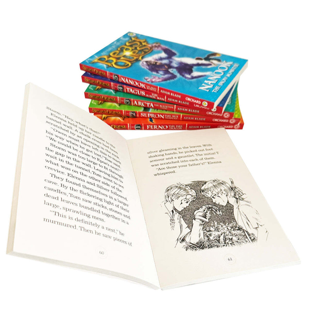 6pc Promotional Beast Quest Series 1 Book Collection Set 8-12Y+
