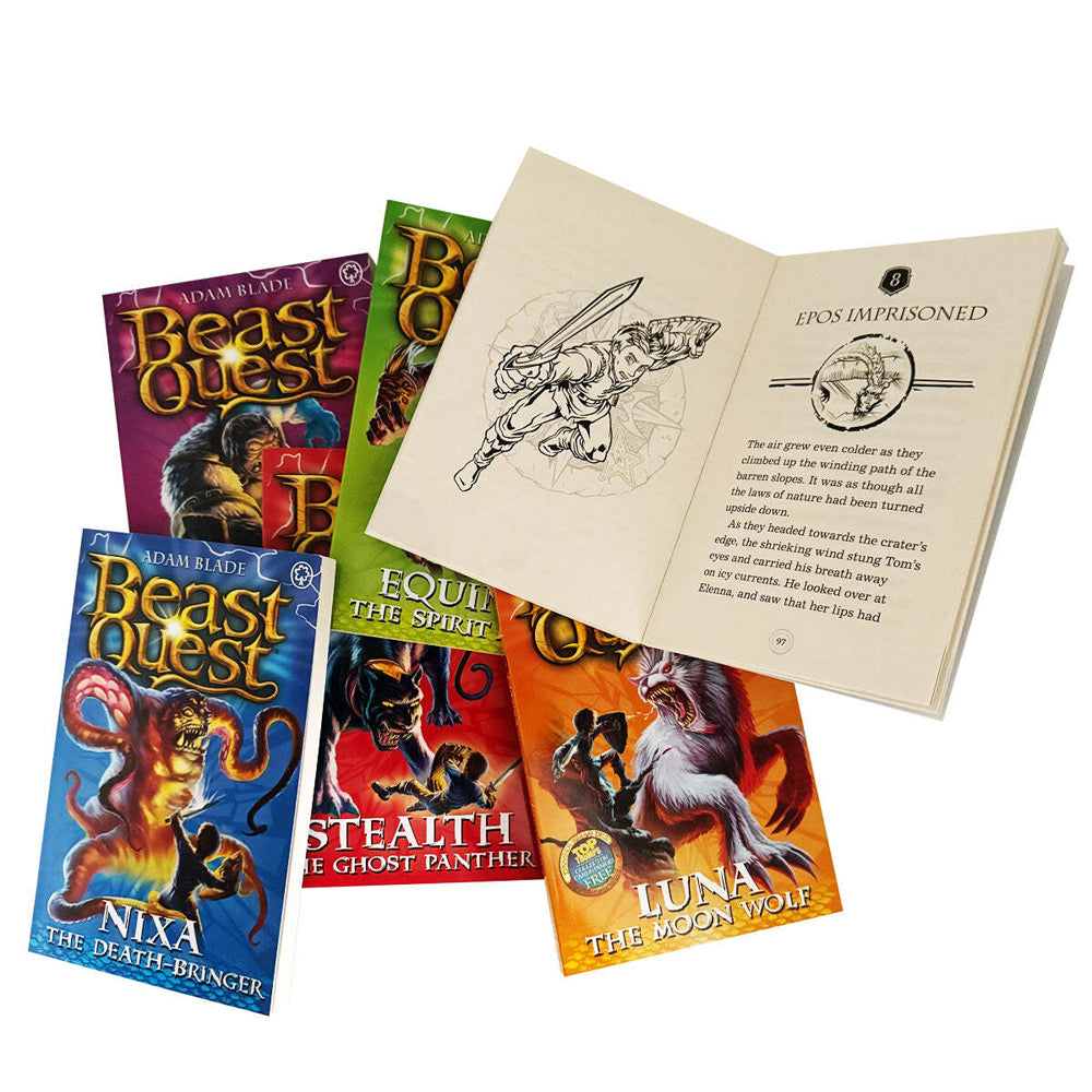 6pc Promotional Beast Quest Series 4 Book Collection Set 8-12Y+