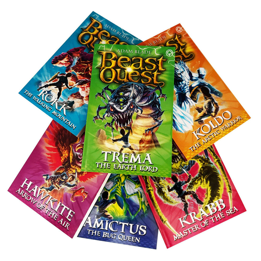 6pc Promotional Beast Quest Series 5 Book Collection Set 8-12Y+