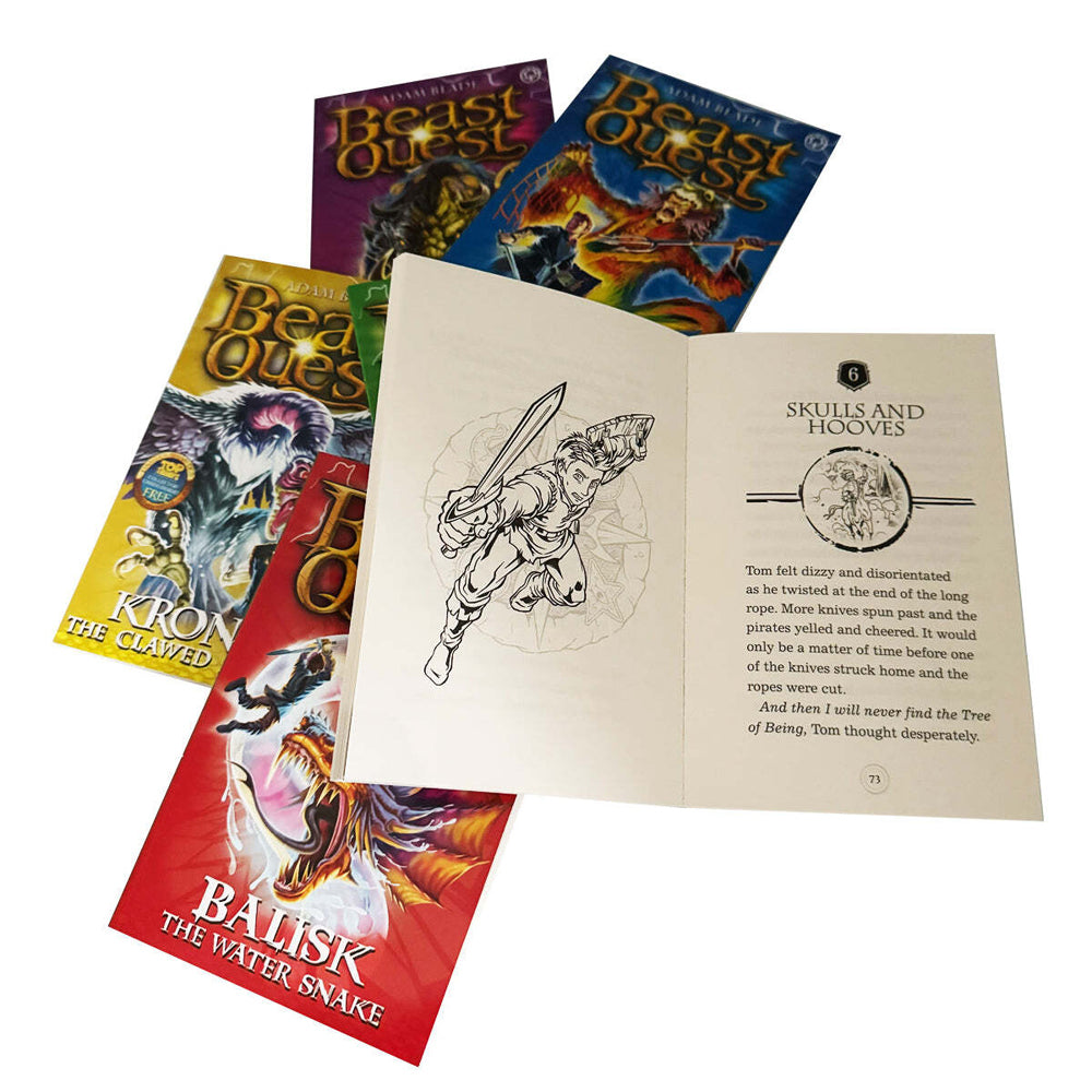 6pc Promotional Beast Quest Series 8 Book Collection Set 8-12Y+