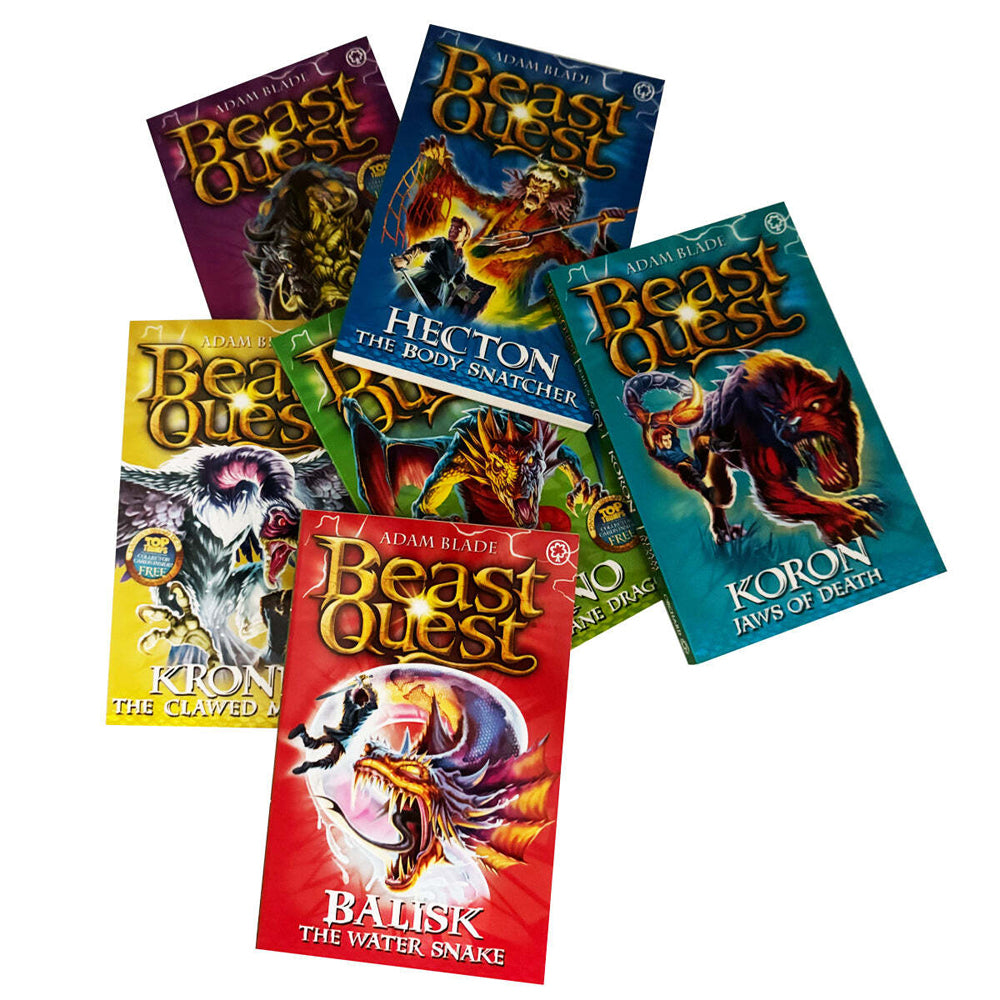 6pc Promotional Beast Quest Series 8 Book Collection Set 8-12Y+
