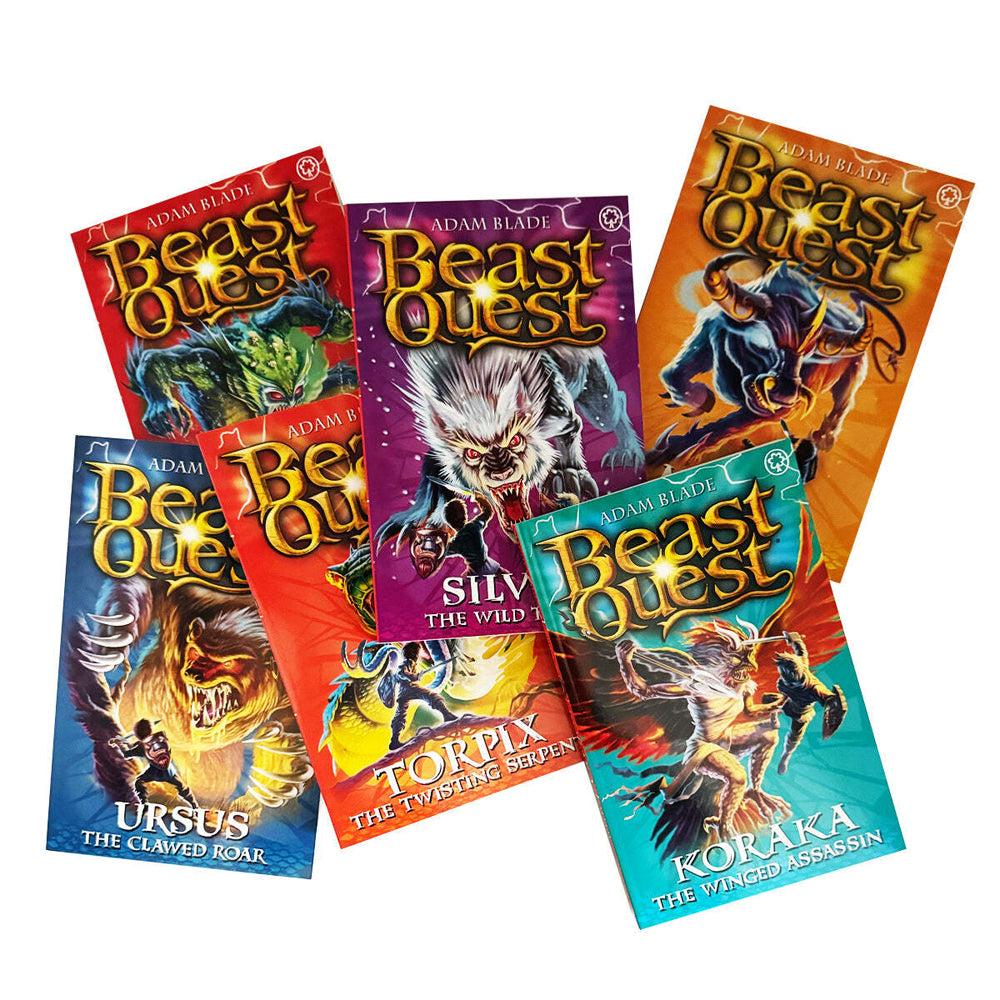 6pc Promotional Beast Quest Series 9 Book Collection Set 8-12Y+