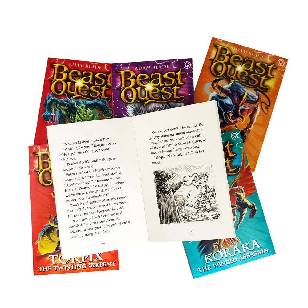 6pc Promotional Beast Quest Series 9 Book Collection Set 8-12Y+