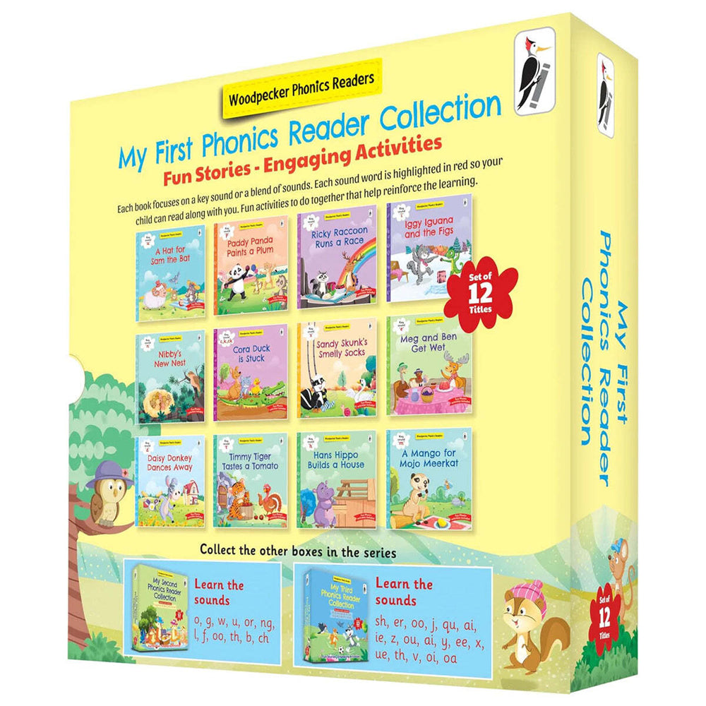 12pc Woodpecker Phonics Readers My First Phonics Reader Collection Set 3-6Y+