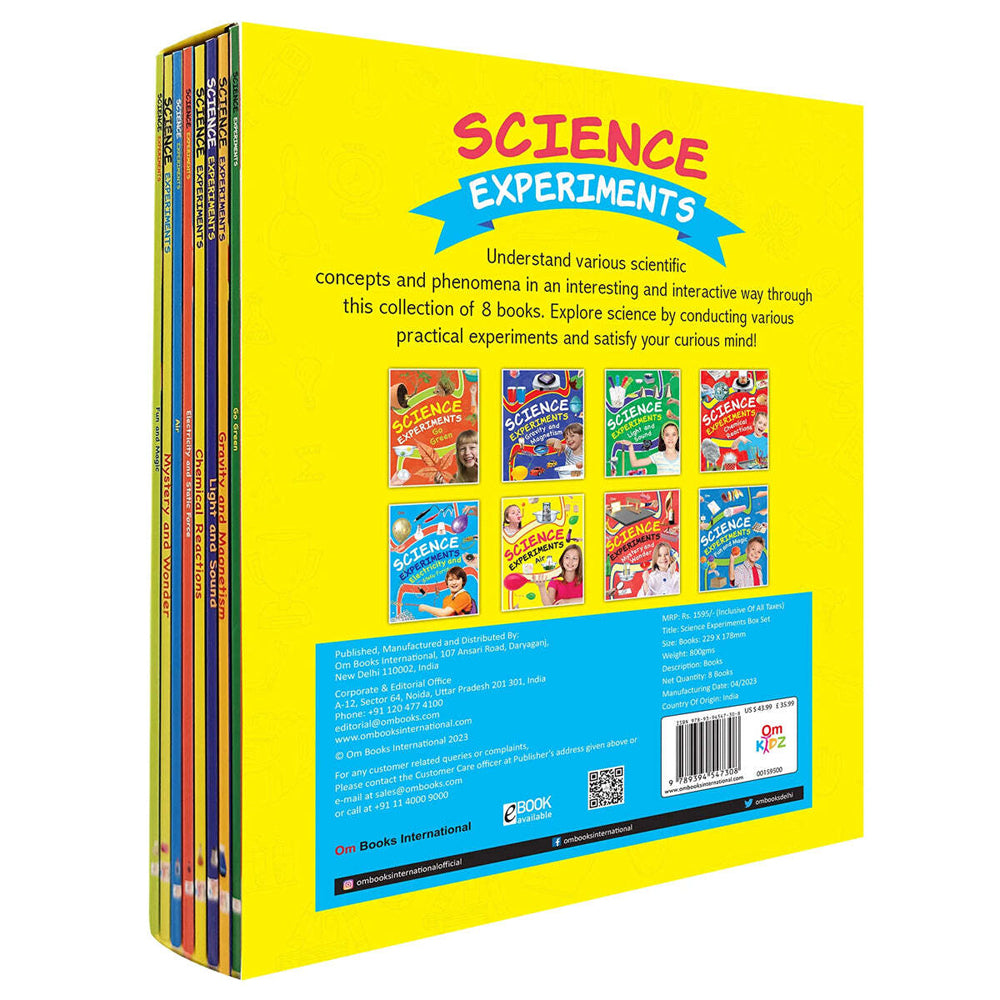 8pc Om Publishing Science Experiments Book Collection Set 8-12Y+