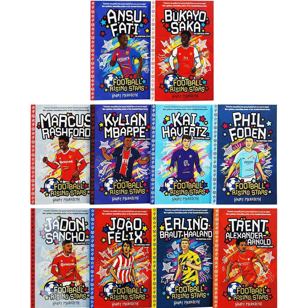 10pc Sweet Cherry Football Rising Stars Book Collection Set 8+Y+