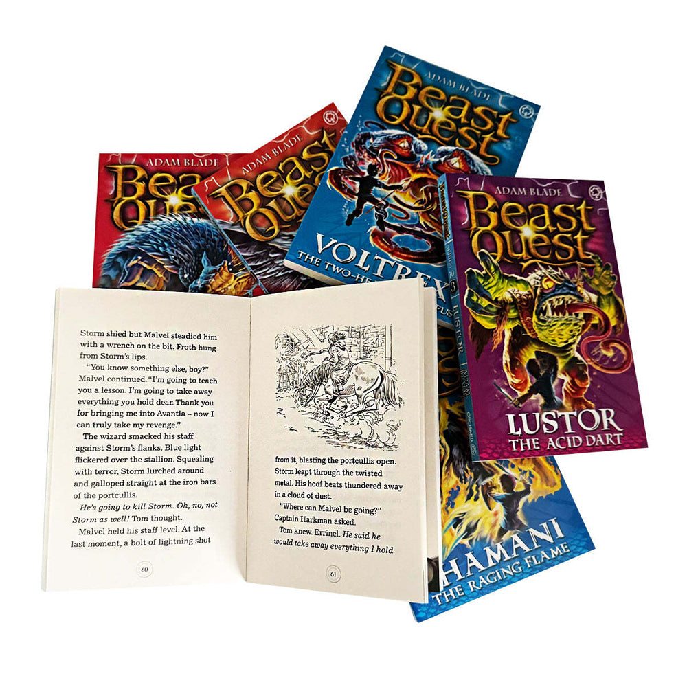 6pc Promotional Beast Quest Series 10 Book Collection Set 8-12Y+