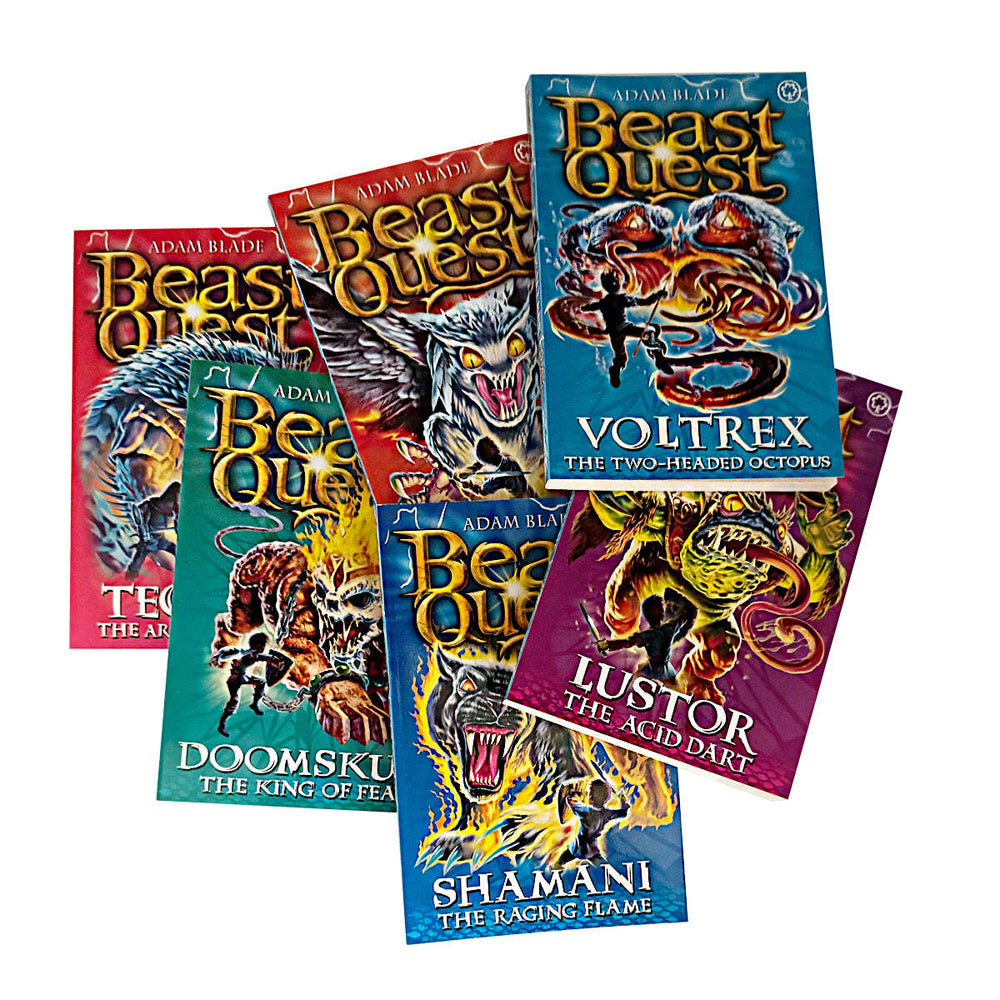 6pc Promotional Beast Quest Series 10 Book Collection Set 8-12Y+